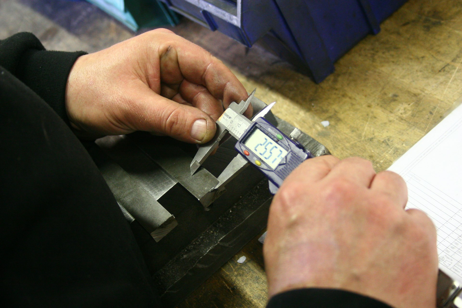 Precision measurement of a machined component